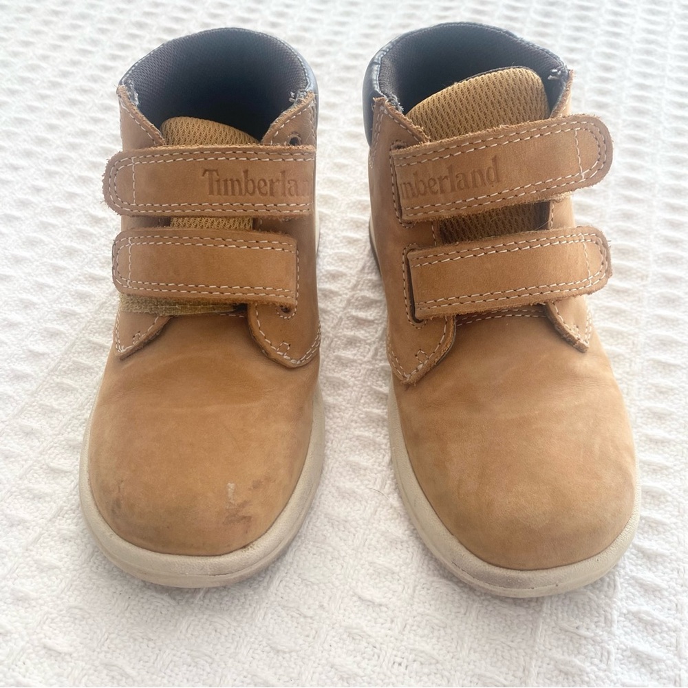 Timberland Toddler Toddle Tracks Hook-and-Loop Boot Wheat Nubuck size 9.5 - Picture 6 of 10